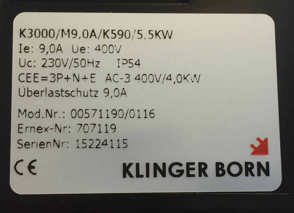 Breaker 400V/3 3.6 kW