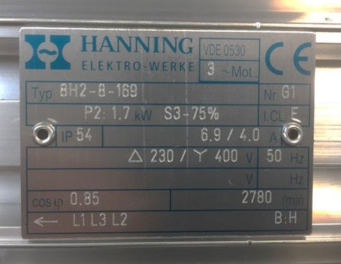 Motor 230V/400V/3-1,5kW