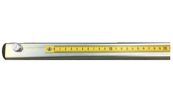 Guide rail with measuring tape